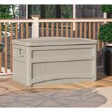 Suncast 73 Gallon Water Resistant Deck Box w/ Wheels in Light Taupe Resin/Plastic in Brown | 25.5 H x 46 W x 23.75 D in | Wayfair DB7500