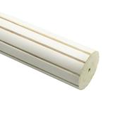 Menagerie Wood Single Curtain Rod Wood in White | 2 H x 48 W x 2 D in | Wayfair WP201-WHT