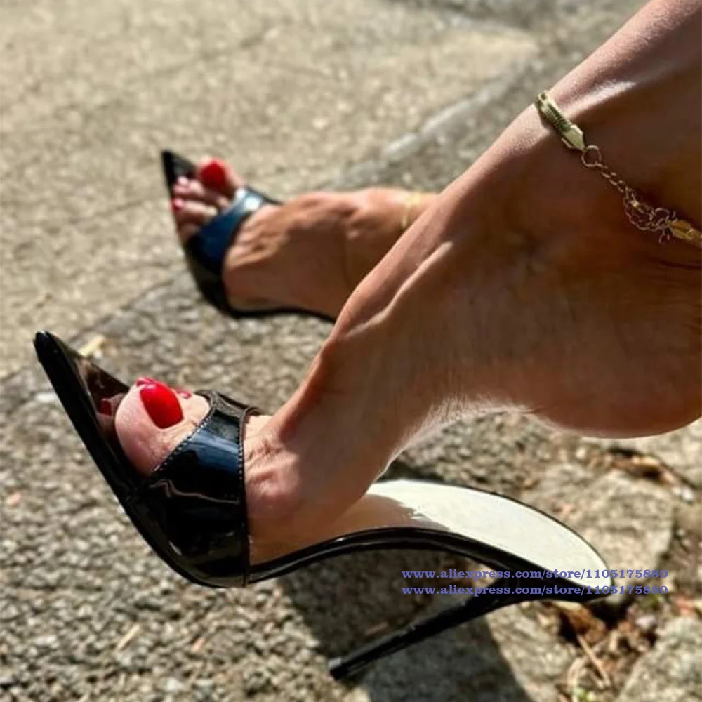 Spitze Zehen Stiletto Heels Maultiere Hausschuhe Elegante Slip Auf Party Kleid Schuhe frauen Schuhe Designer Alias De Mujer Verano