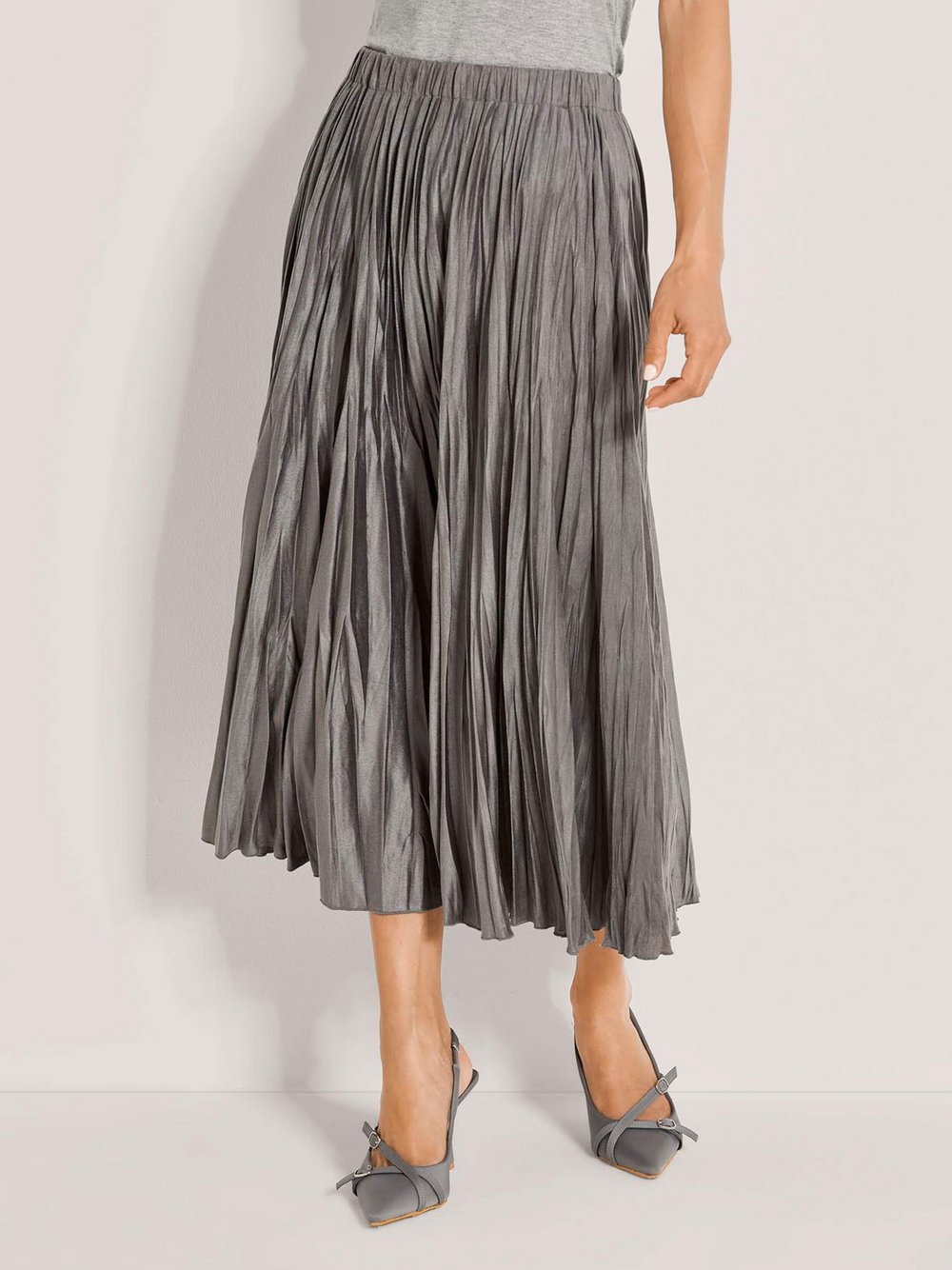 Madeleine Langer Rock Damen grau, 36
