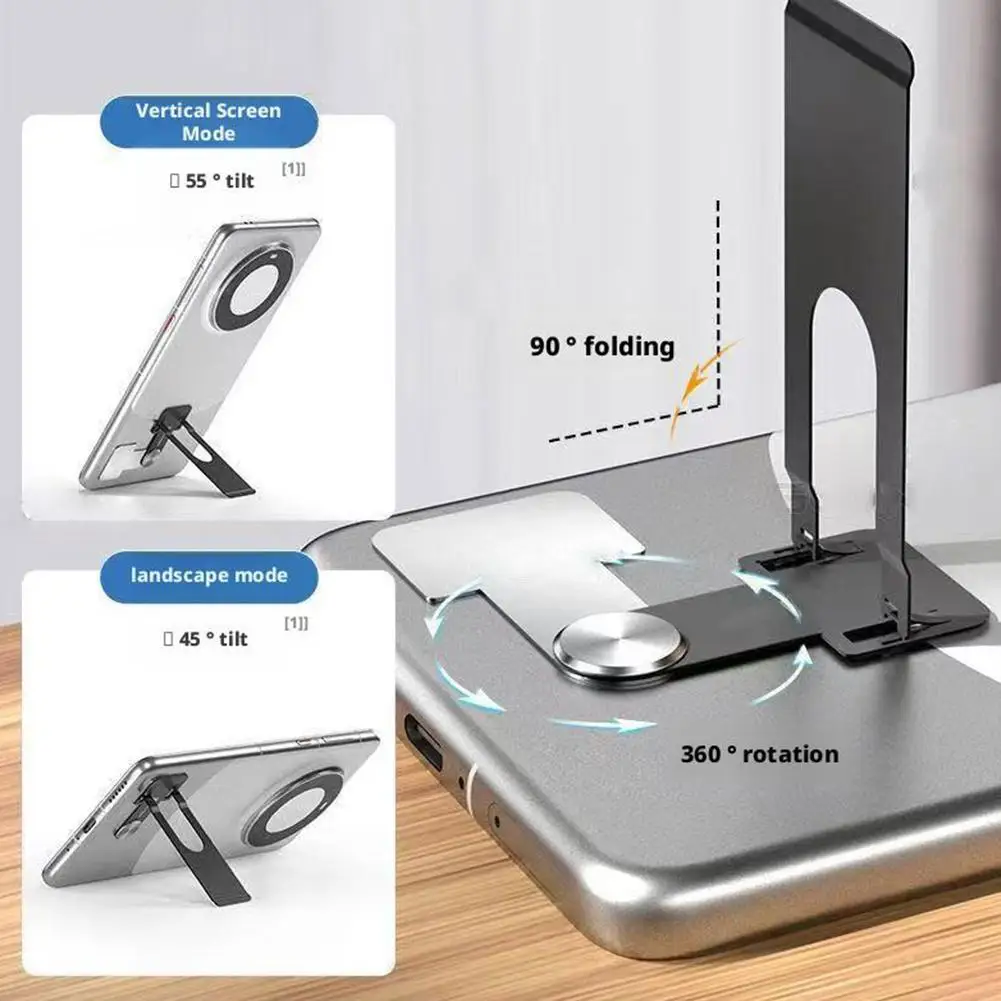 Faltbare Telefon Ständer Metall Legierung Desktop Halterung Faul Halter Mini Zurück Montieren Aufkleber Ständer Universal Telefon Unterstützung Ständer