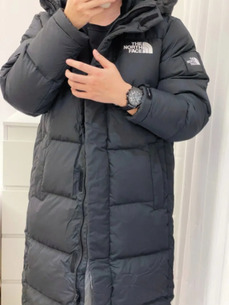 THE NORTH FACE FW23 Winter Keep Warm Logo Casual Warme Daunenjacke mit Kapuze Unisex Schwarz NC1DP51J
