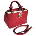 Maria Carla Red Soft Patent Leather Grab Bag HandBag - Ladies/Womens