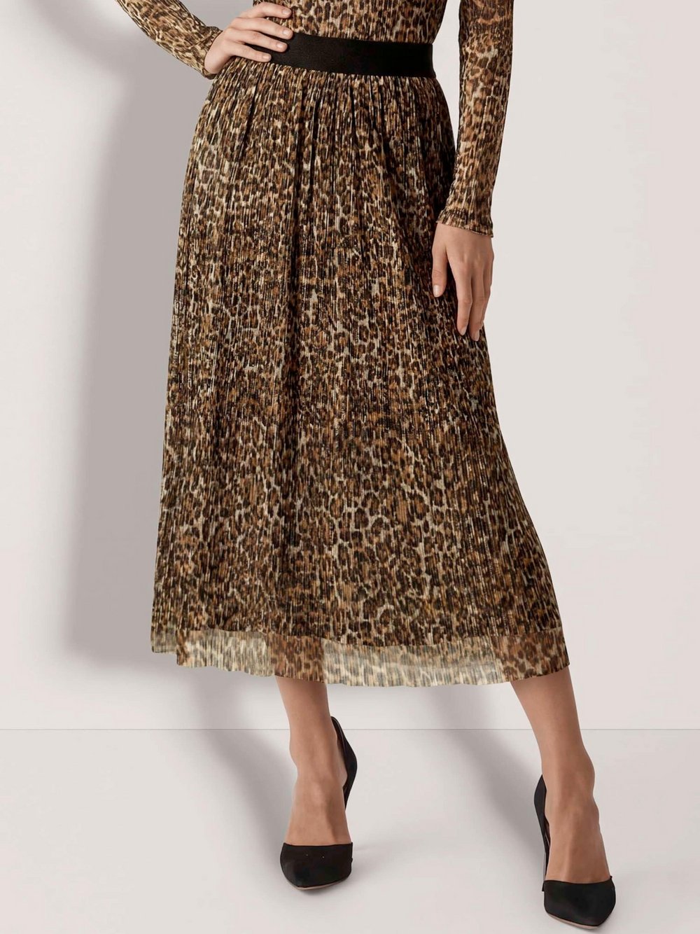 Madeleine Langer Rock Damen braun, 46
