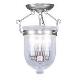 Livex Lighting Jefferson 10 Inch 3 Light Semi Flush Mount - 5081-91