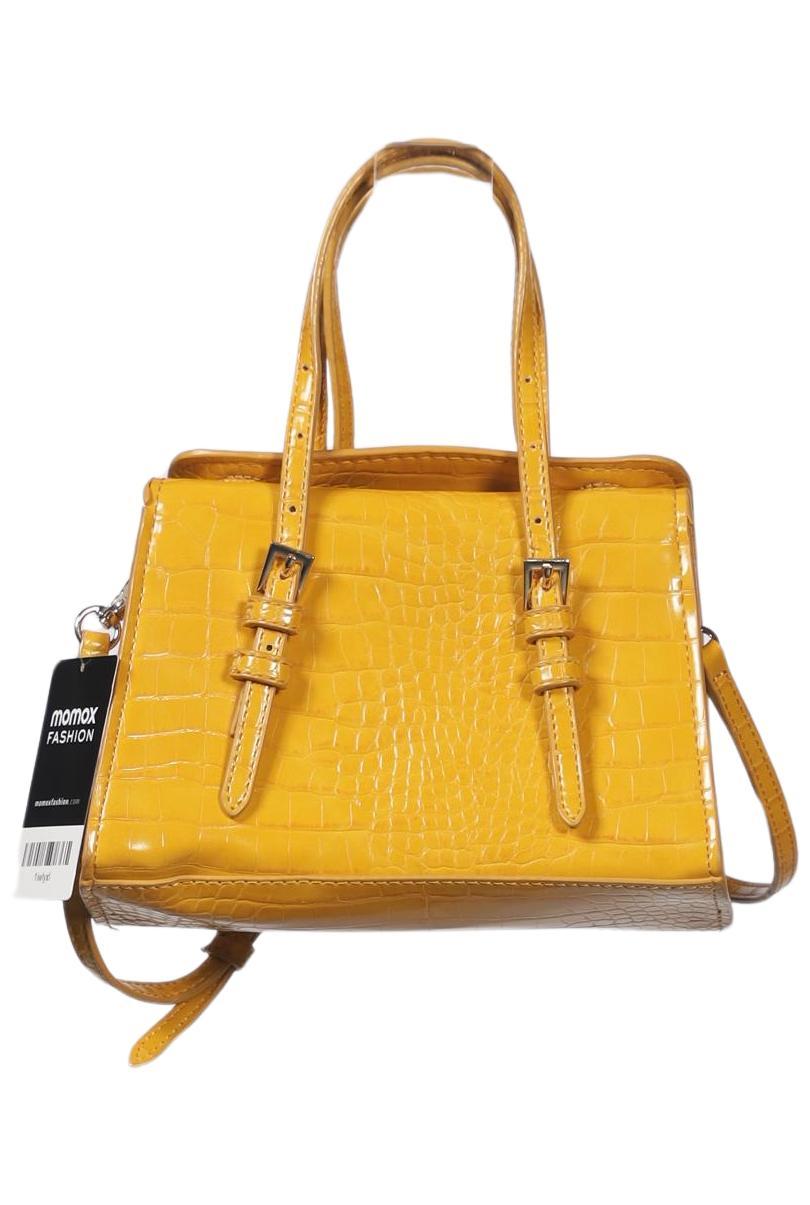Zara Damen Handtasche klein, Gr. , Gelb, Kunstleder