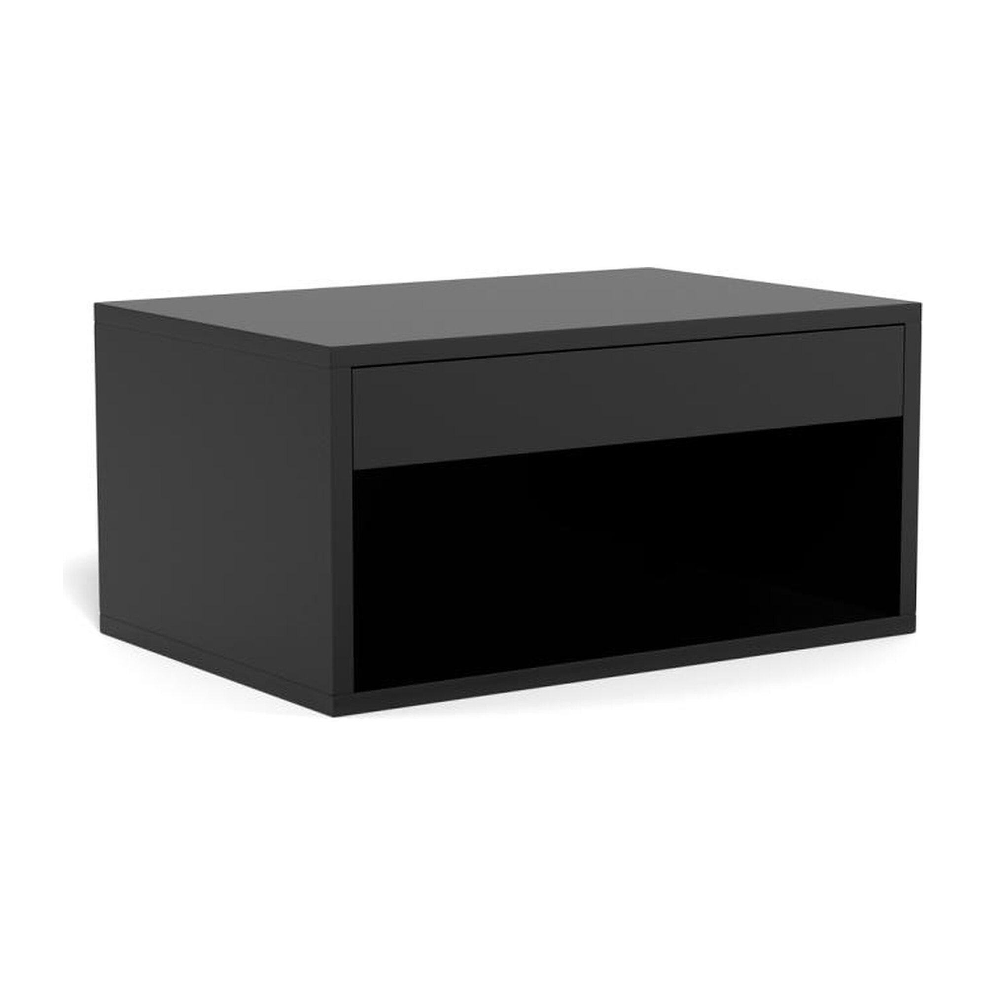 Actona »Cholet« Nachttisch schwarz lackiert 50x24,5x35 cm / schwarz lackiert