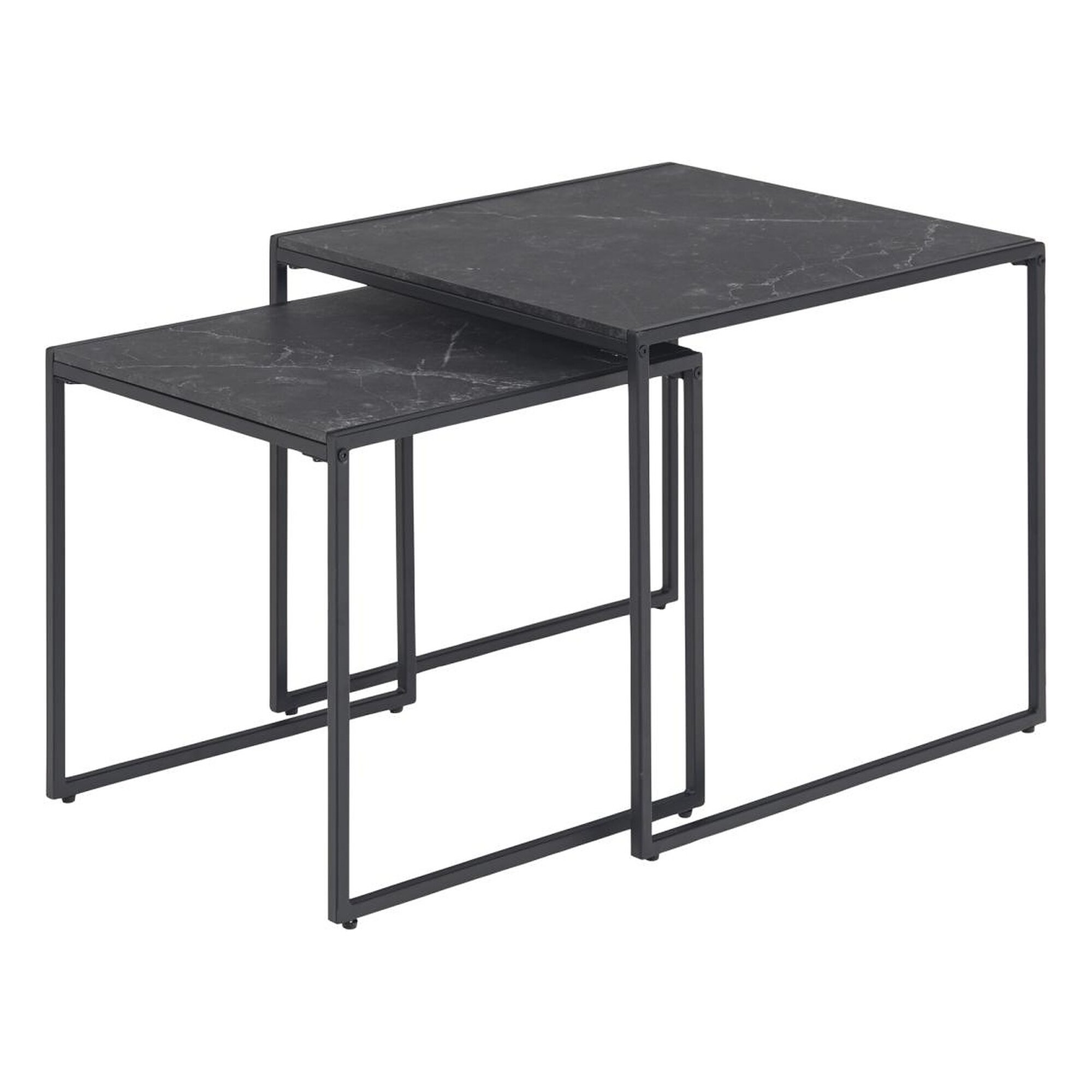 Actona »Infinity« Couchtisch-Set Marmordekor Izmir schwarz