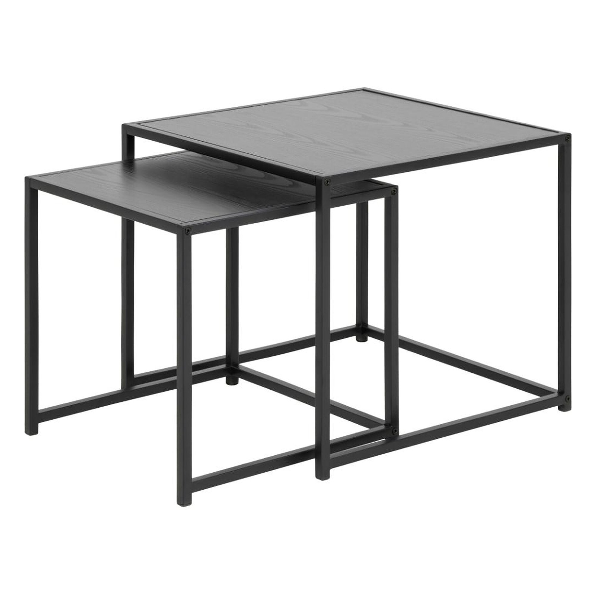 Actona »Seaford« Couchtisch-Set Esche schwarz Dekor 50x45x50 cm / Esche schwarz Dekor