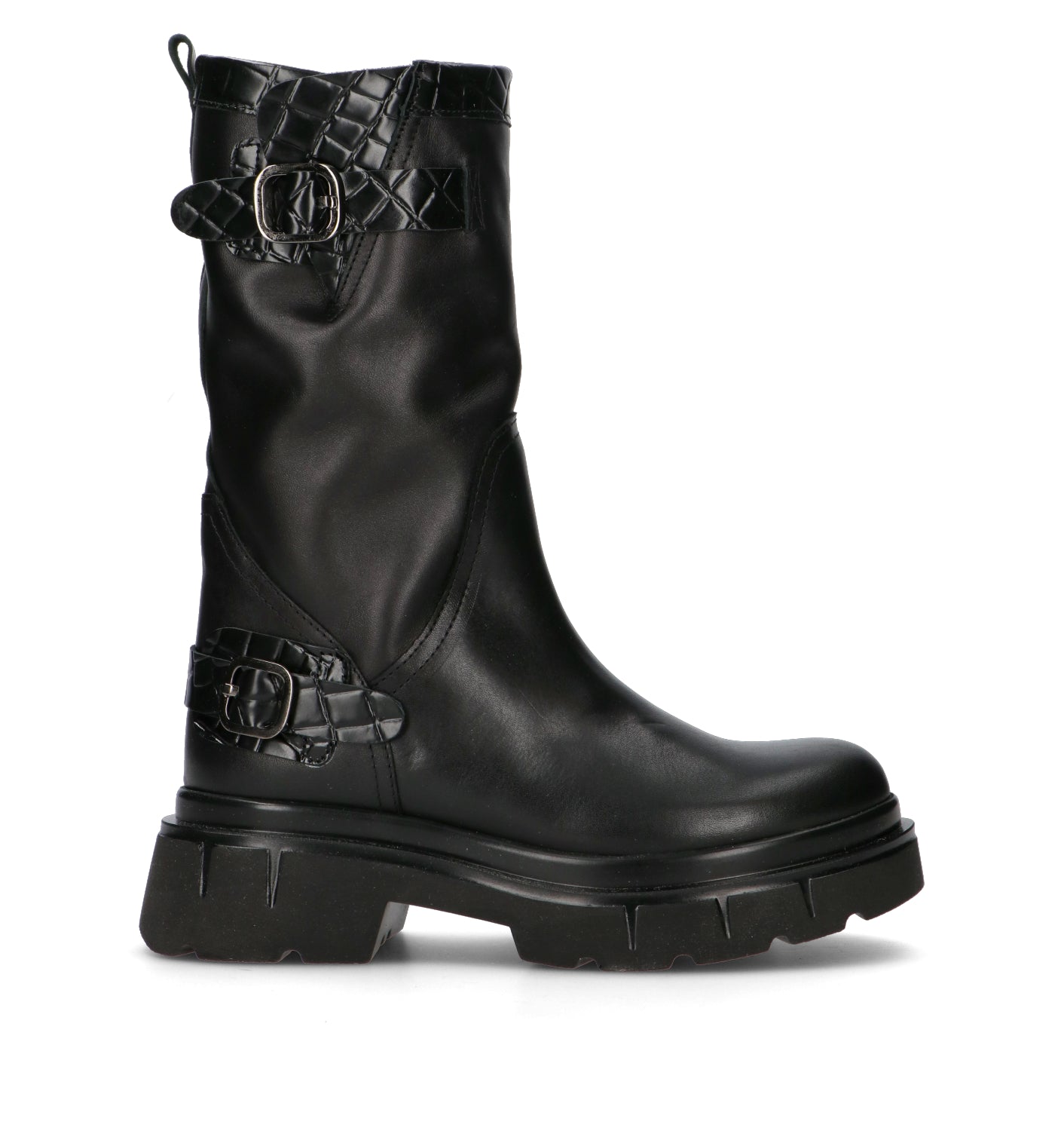GIO+ Stivale donna nero in pelle