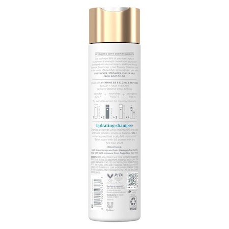 DOVE 69784607 Scalp Plus Hair Therapy Density Boost Hydrating Shampoo, 9.25 - DOVE