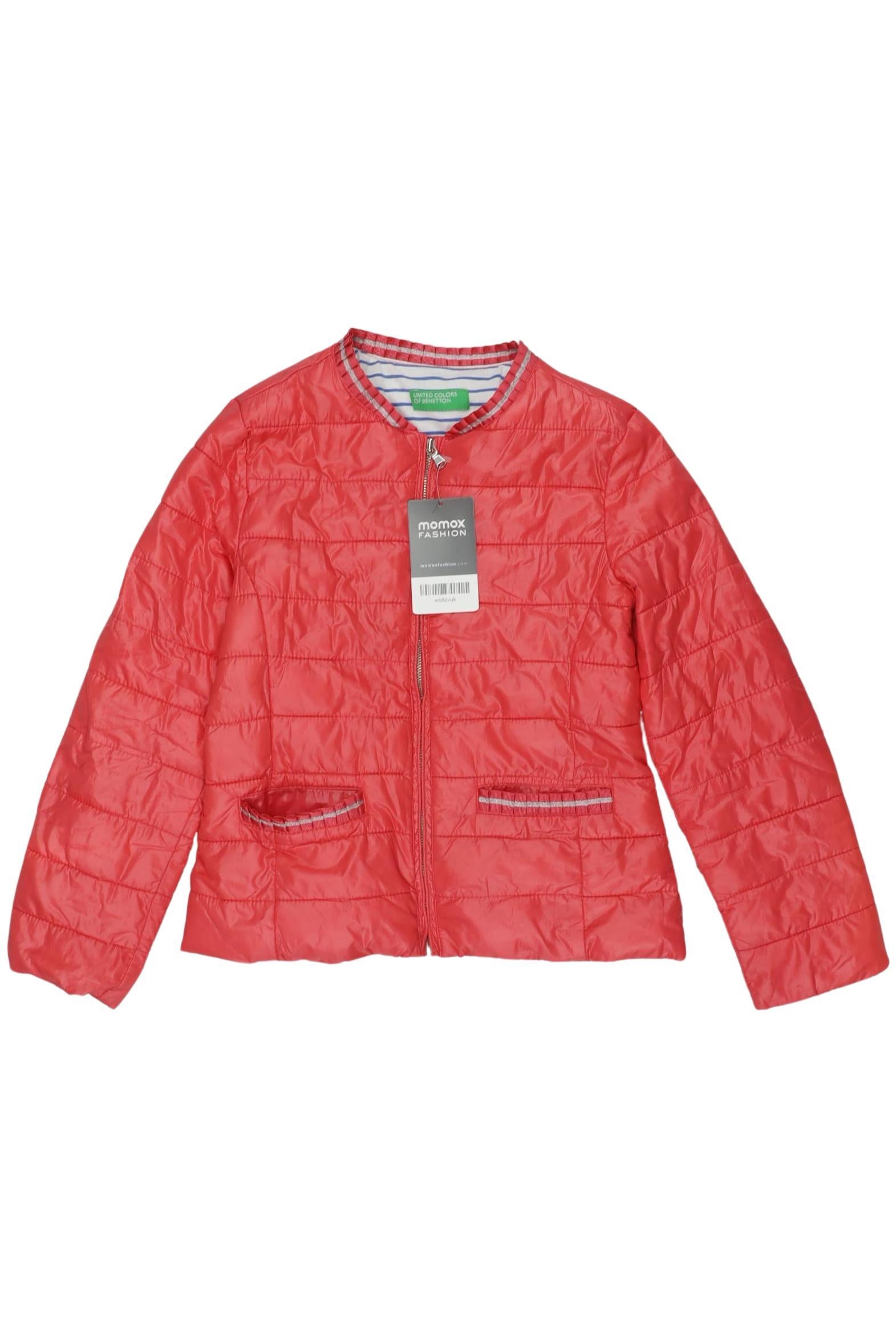 United Colors OF Benetton Mädchen Jacke oder Mantel, Gr. US 7-8 Jahre, Rot, Baumwolle / Synthetik