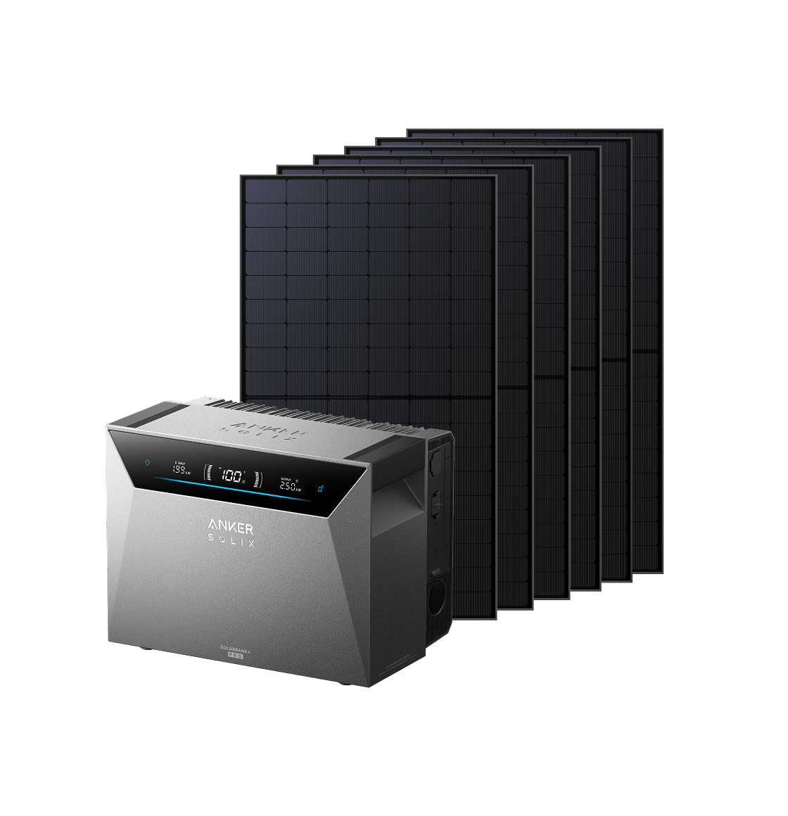 Anker SOLIX Solarbank 4 E5000 Pro Solar Battery Storage + 6× RS50S Rigid Solar Panel (500W Topcon)
