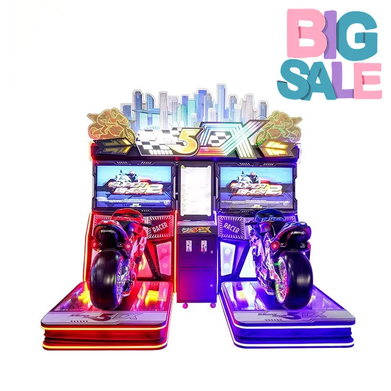 Indoor Motorcycle Driving Car Video Game Machine Coin Operated Arcade Games Moto Driving Simulator Custom