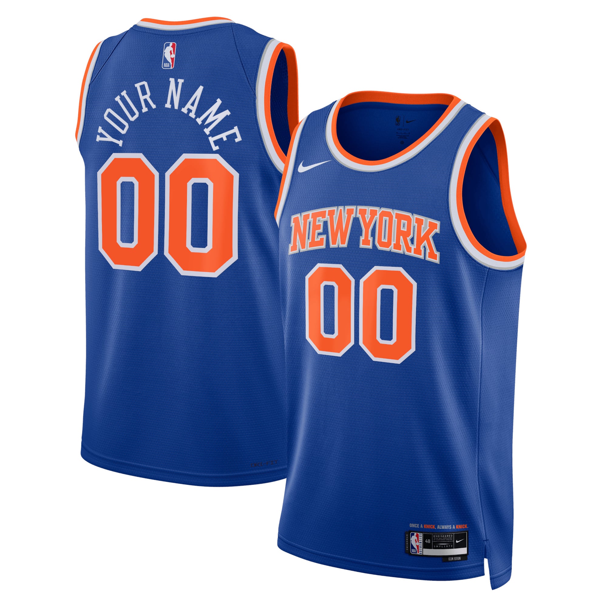 Maillot Nike Icon Swingman des New York Knicks - Personnalisé - Unisexe - Homme Taille: 3XL