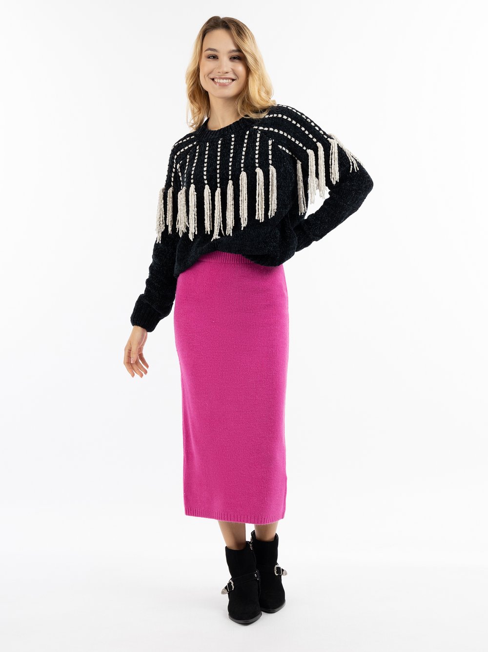 IZIA Strickrock Damen pink, XL/XXL