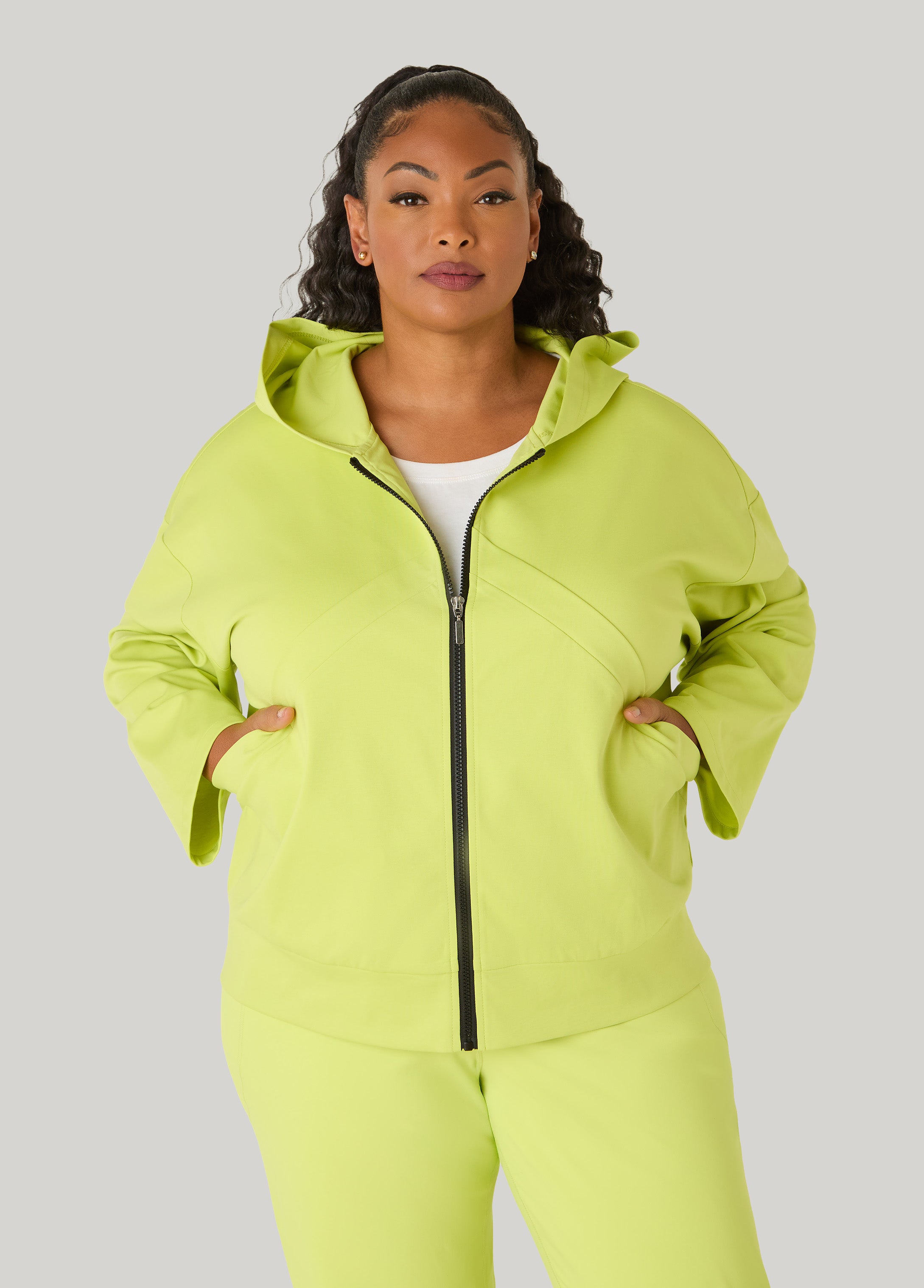 Plus Size Ashley Sport Hood Track Jacket