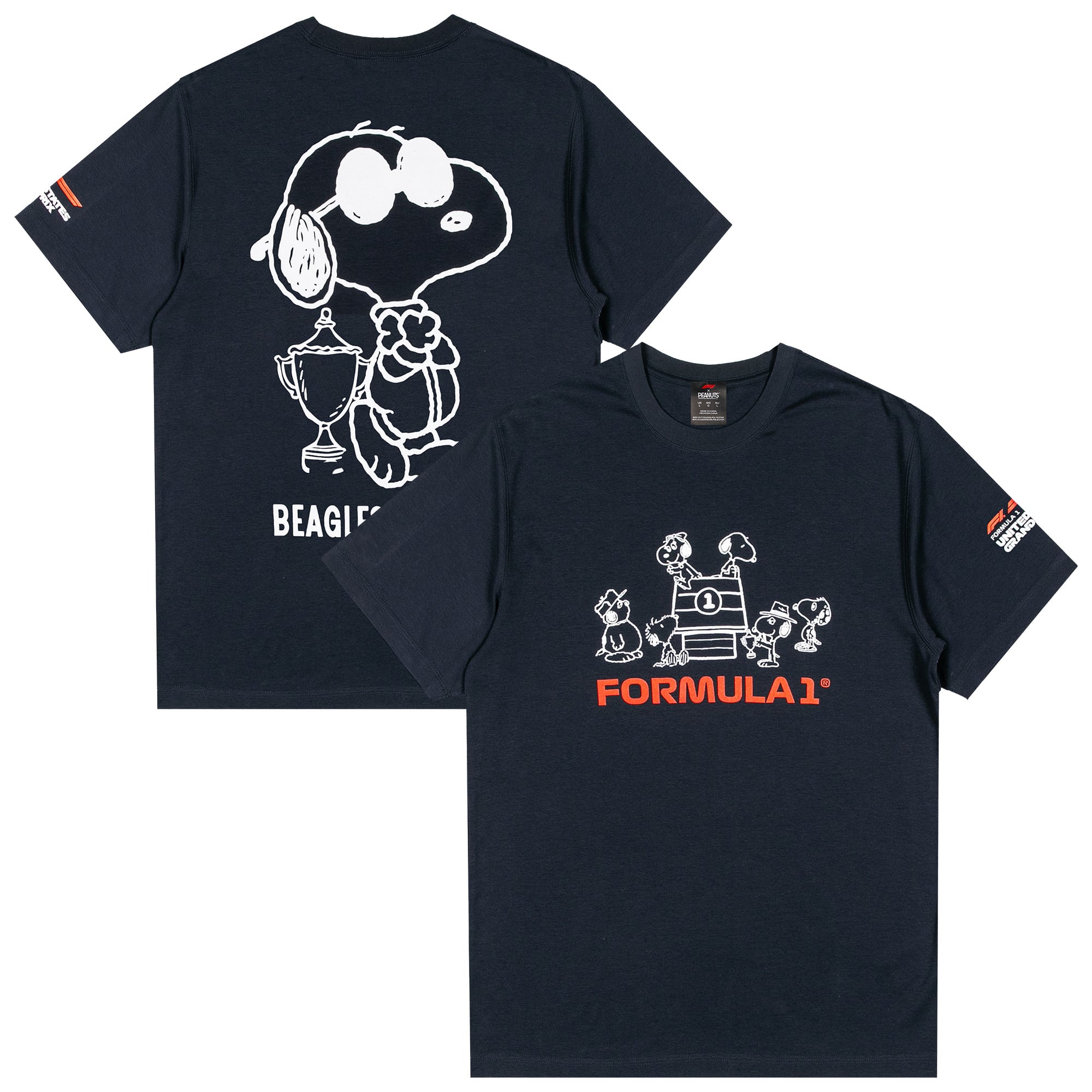 T-shirt Formule 1 X Peanuts Trophy - Bleu marine - unisexe Taille: XL