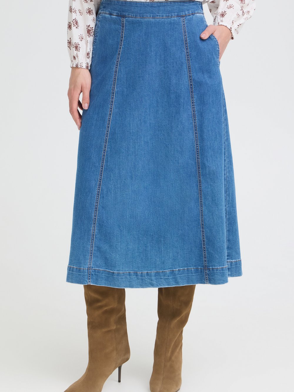 fransa Denimrock FRCHICAGO Damen blau, XXL
