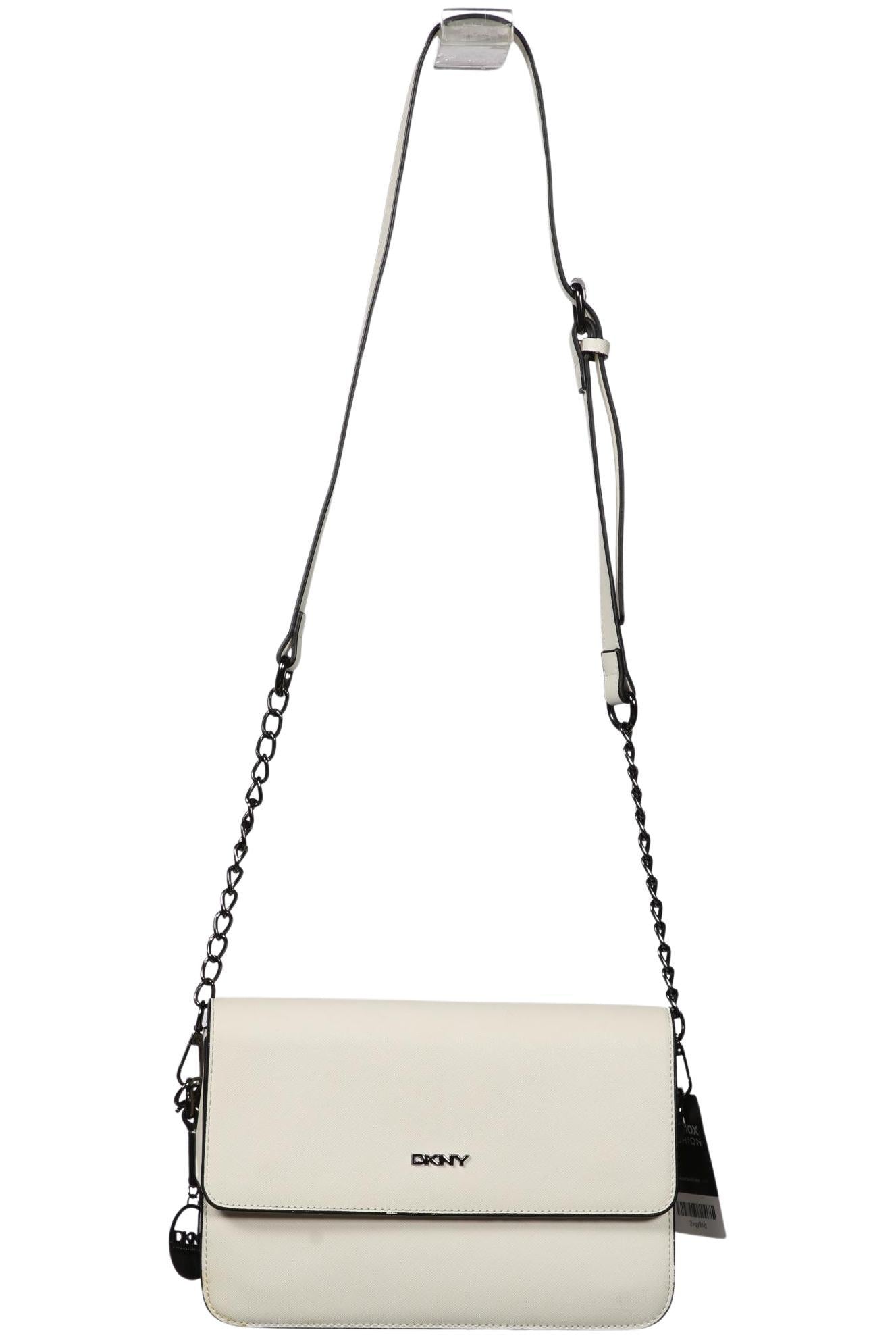 Dkny by Donna Karan New York Damen Handtasche klein Leder, Gr. , Cremeweiß, Leder / kein / Etikett