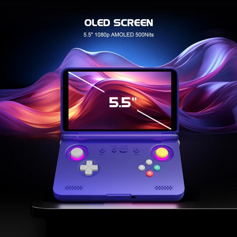 Console de jeu portable Retroid Pocket, écran de 5,5 pouces, batterie de 5000 mAh, console de jeu portable personnalisable, console de jeu pliable idéale pour offrir en cadeau.