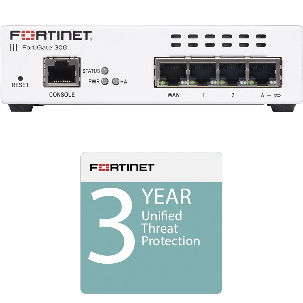 Fortinet FortiGate 30G Security Appliance with 3-Year FortiCare Premium & FortiGuard FG-30G-BDL-950-36