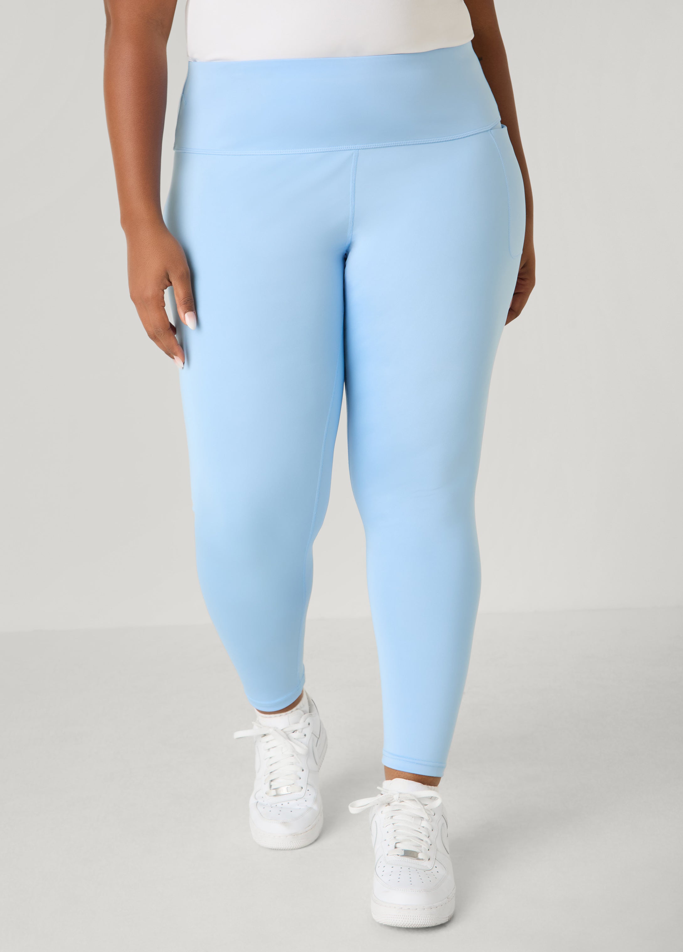 Plus Size Side Pocket Pull On Leggings