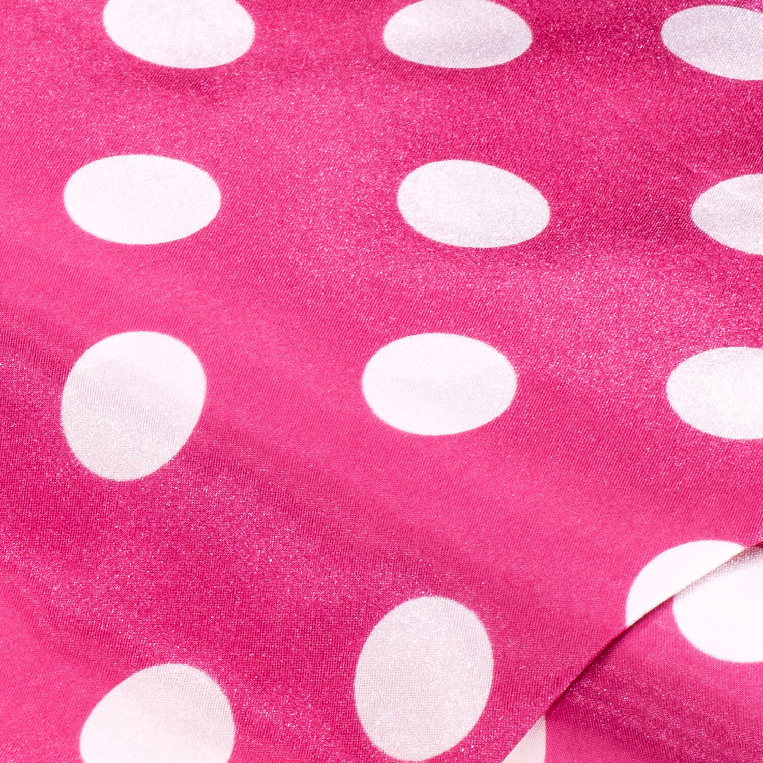 Satin Tupfen, pink/weiß