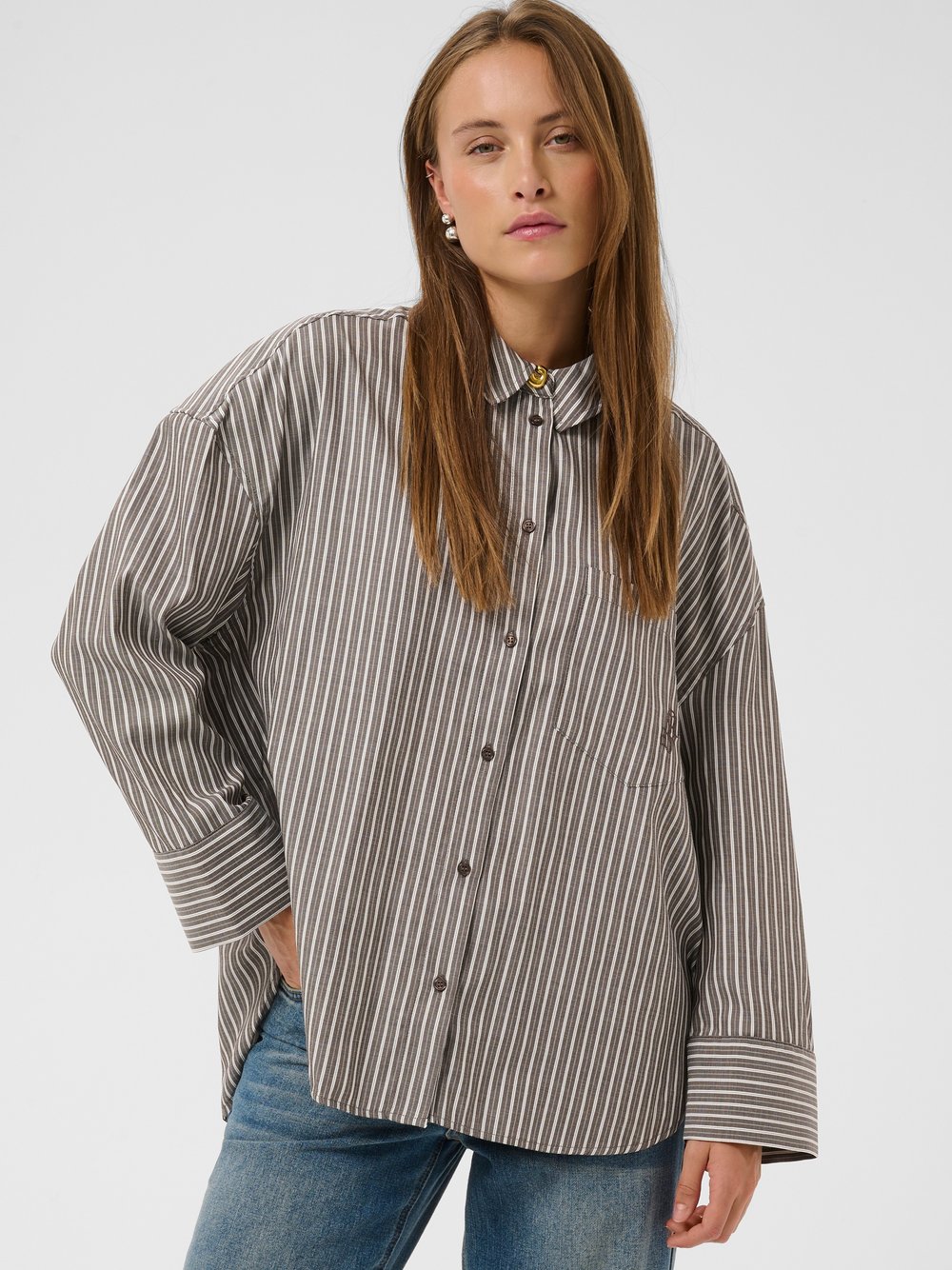 Culture Bluse CUmanga Damen braun, L