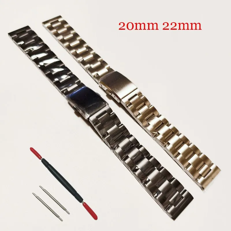 Silber Schwarz Edelstahl 20mm 22mm Universelle Gerade Enden Schnellverschluss Federstege Oyster Uhrenarmband für RLX Uhren