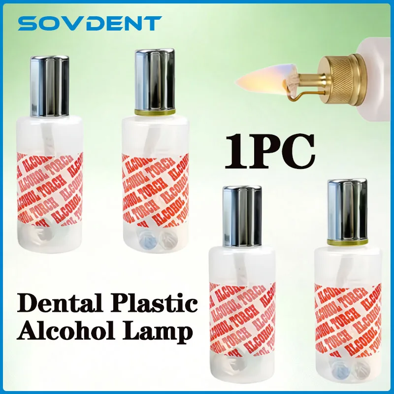 1 pièce, lampe à alcool en plastique pour usage dentaire, flacon vide pour alcool, lampe à alcool de type cire chimique, outil dentaire pour dentistes.