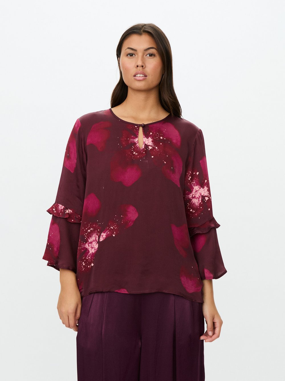 Masai Langarmbluse Damen bordeaux, 42