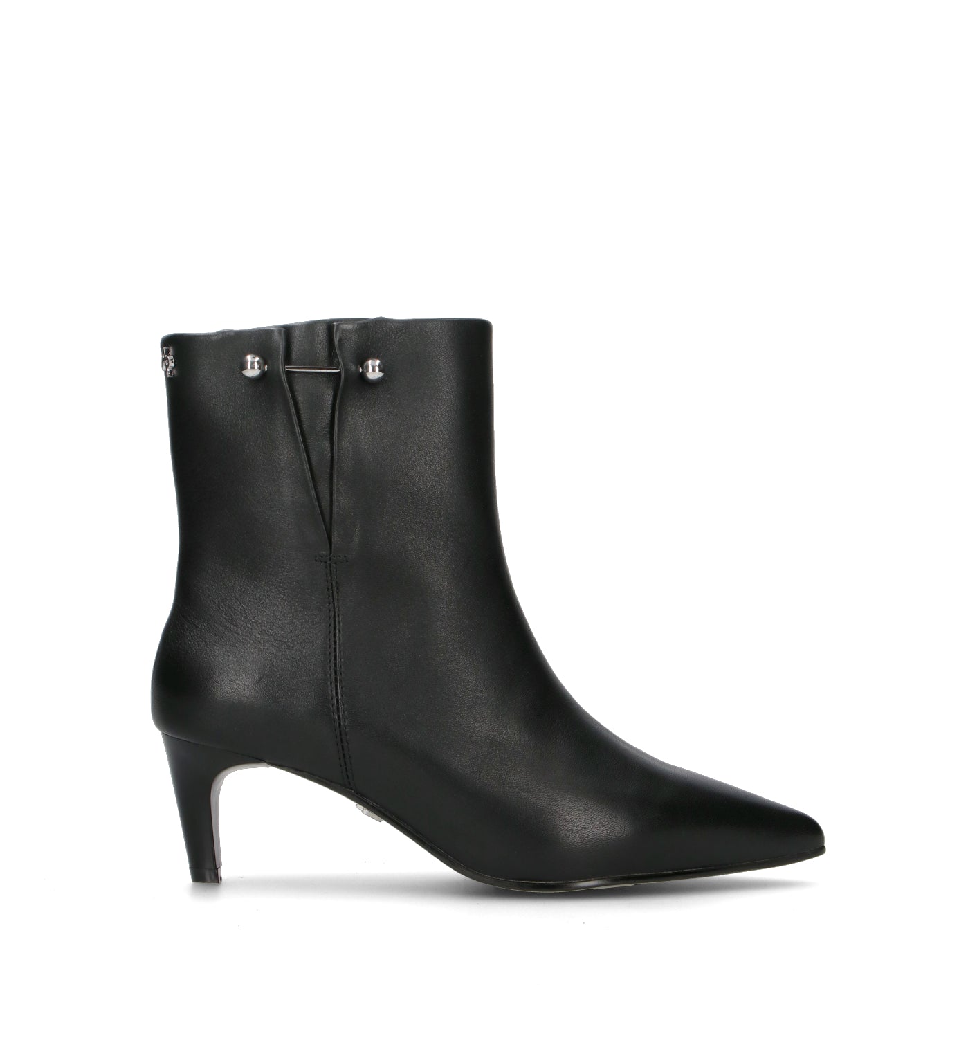 APEPAZZA Tronchetto donna nero in pelle