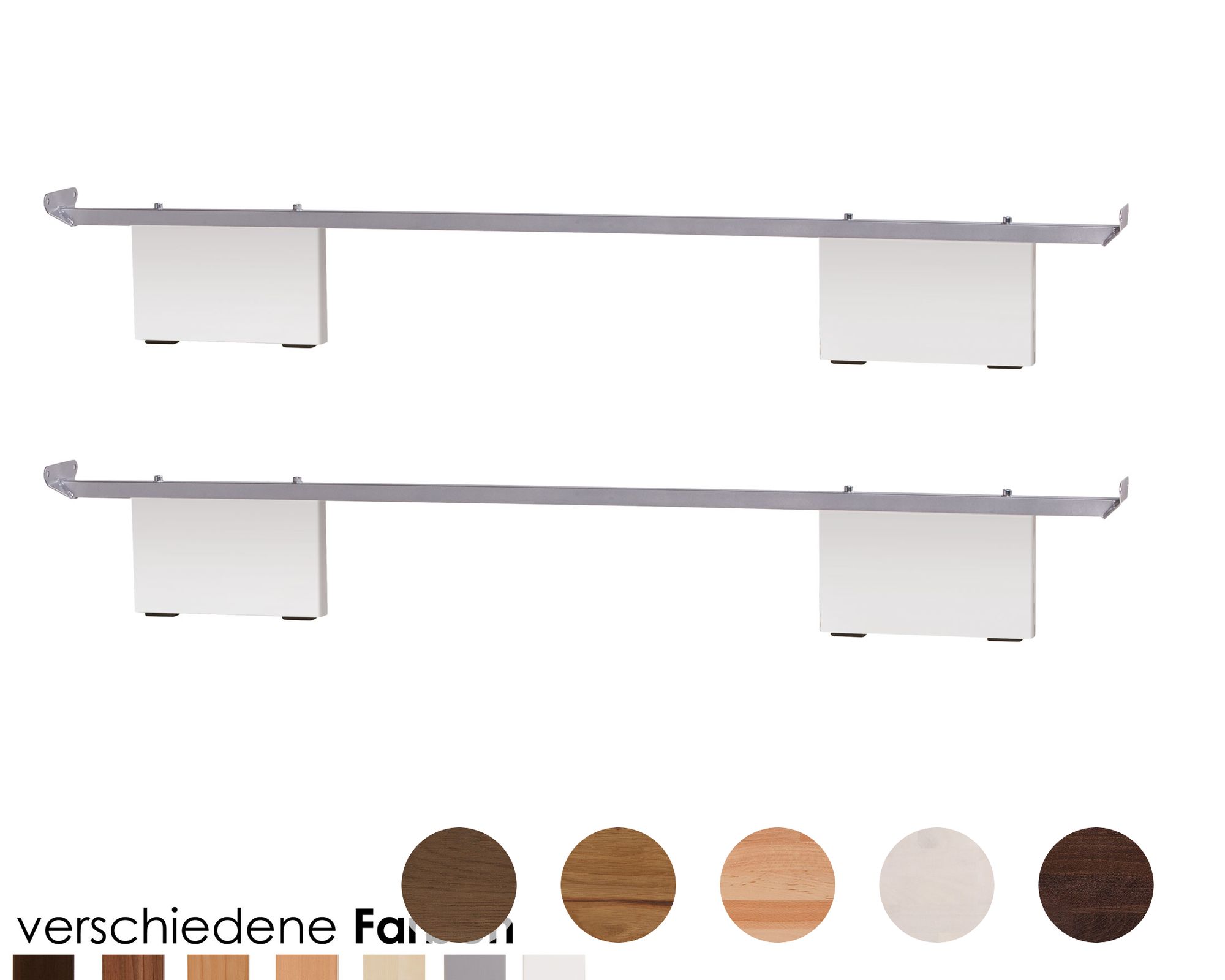 Hasena Füsse Vilo 10 cm / 180 cm / Buche weiss lasiert, lackiert