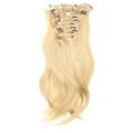 Love Hair Extensions Haarverlängerung aus Echthaar Komplett-Set Silky Straight 45 cm 10 Haarteile Beach Blonde