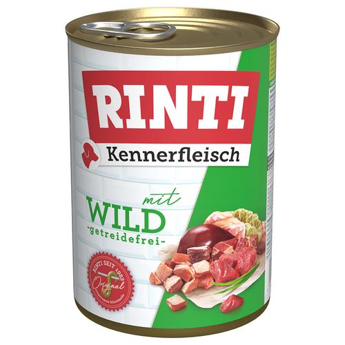 24x400g Kennerfleisch Wild RINTI Hundefutter nass