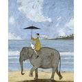 Sam Toft WDC42499 "On The Edge of The Sand" Canvas Print, Cotton, Multi-Colour, 3.20 x 40.00 x 50.00 cm