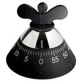 Alessi Kitchen Timer Stainless Steel/Plastic in Black | 3.54 H x 4.14 W x 4.14 D in | Wayfair A09 B