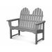 POLYWOOD® Classic Adirondack Plastic Garden Bench Plastic in Gray, Size 42.75 H x 48.5 W x 28.0 D in | Wayfair ADBN-1GY