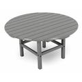 POLYWOOD® Round 37" Conversation Outdoor Table Plastic in Gray | 18 H x 38 W x 38 D in | Wayfair RCT38GY