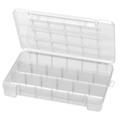 Akro-Mils Large Plastic Portable Parts Storage Case for Hardware and Crafts with Hinged Lid and 5 Adjustable Dividers (14-3/8-Inch x 9-1/2-Inch x 2-1/2-Inch) Clear 05905