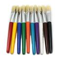 ChenilleKraft PACP5184 Color Coded Flat Stubby Brushes 10 / Set Red Yellow Blue Green Orange Brown White Turquoise Black Purple