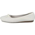 Clarks Damen Freckle Ice Ballerinas, White White Leather, 37.5 EU