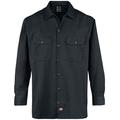 Dickies Men's Long/S Work Shirt Workwear, Black, Medium