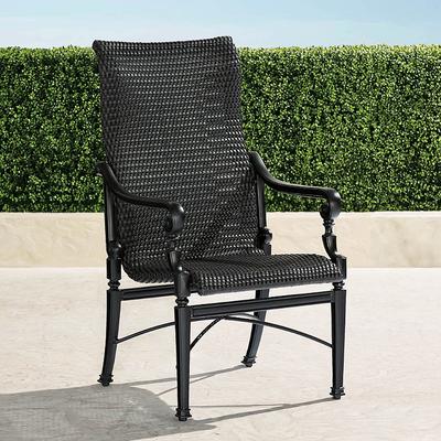 Set of 2 Carlisle Woven Dining Chairs in Onyx Aluminum - Slate Finish with Ash Wicker - Frontgate