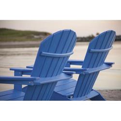 POLYWOOD® South Beach Outdoor Adirondack Chair in Blue | 38.5 H x 31.25 W x 33.75 D in | Wayfair SBA15PB