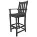 POLYWOOD® Traditional Garden Bar Outdoor Arm Chair Plastic in Gray | 47.75 H x 22.5 W x 22 D in | Wayfair TGD202GY