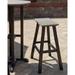 POLYWOOD® Contempo 30" Saddle Outdoor Bar Stool Plastic in Gray/Black | 29.75 H x 20.5 W x 15.75 D in | Wayfair 2012-FBLGY