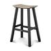 POLYWOOD® Contempo 30" Saddle Outdoor Bar Stool Plastic in Black/Brown | 29.75 H x 20.5 W x 15.75 D in | Wayfair 2012-FBLSA
