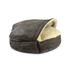 Luxury Orthopedic Cozy Cave Pet Bed, 45" L X 45" W X 45" H, Dark Chocolate & Cream, X-Large, Brown / Cream